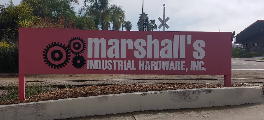Marshall's Industrial hardware, INC. Sign