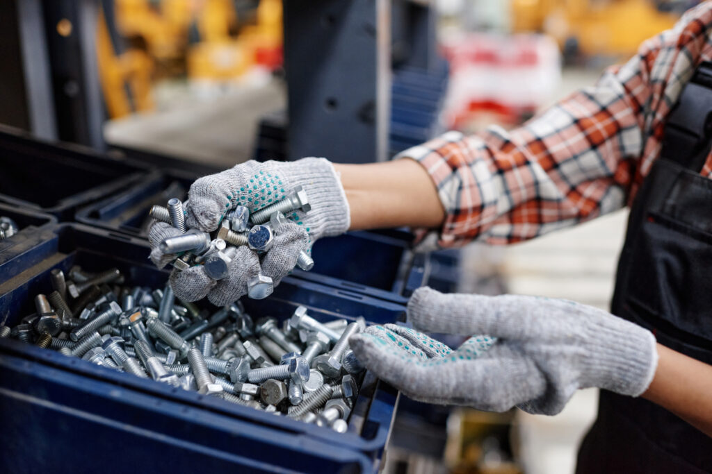 Nappco Fastener Company Fulfillment Center Bins Filled With Hex Bolts,  in Houston Texas
